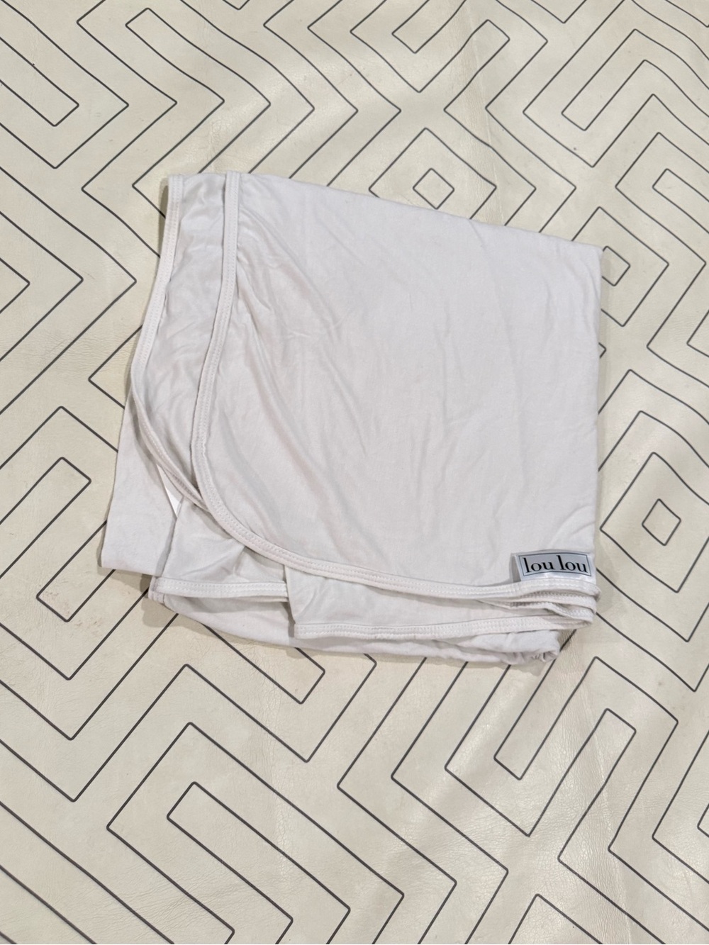 Lou Lou White Swaddle Blanket